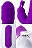 Вібратор з кліторальним стимулятором JOS Taty з пульсуючими кульками, силикон, фіолетовий, 21,5 см, фото 6