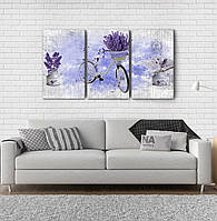 Модульна картина Лаванда Велосипед Аrt-211_3А