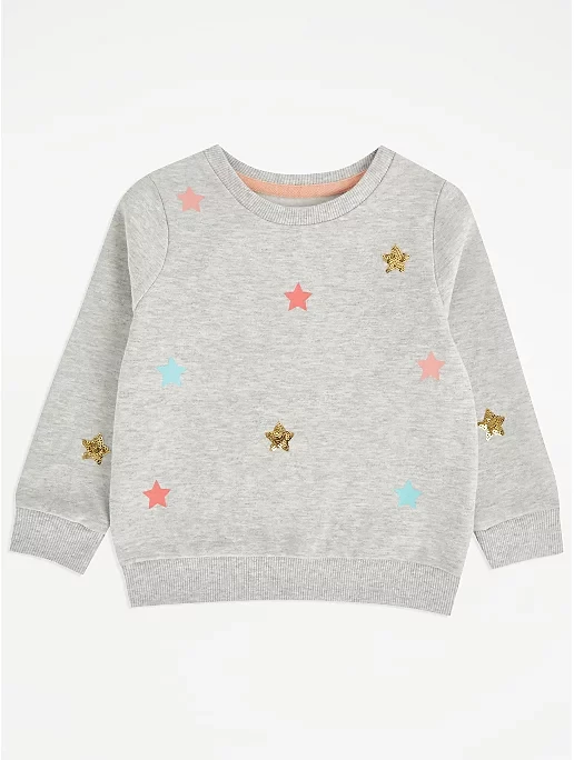 Світшот сірий із зірками George 86/92см, фото 1