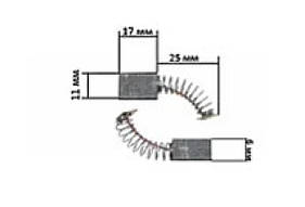 Щітки для електроінструменту 6*11*17 прямокутний пятак KOSA