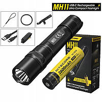 NITECORE MH11 Перезаряжаємий USb-C ліхтар з акумулятором 18650 2600mAh 1000LM 190м.