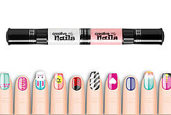 Дитячий лак-олівець для нігтів Malinos Creative Nails на водній основі (2 кольори Нюд + Білий)