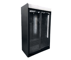 Холодильна шафа UBC Ice Stream Extra Lagre з подвійними скляними дверима (1510 л) холодильне обладнання Чорний