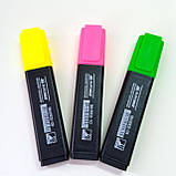 Набір з 3-х текстових маркерів, флуоресцентних, 2-4 мм Buromax, фото 3