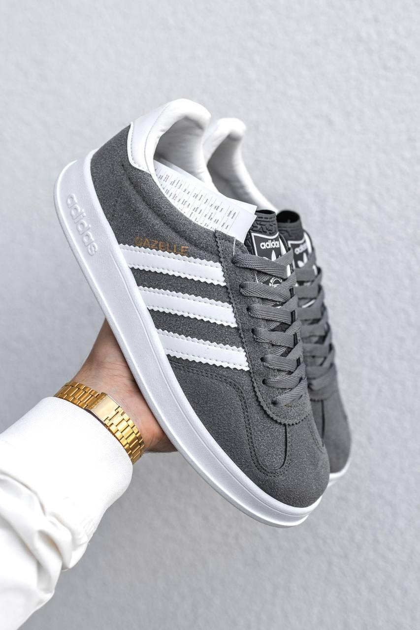 Кросівки чоловічі Adidas Gazelle сірі кеди модні весна літо стильне легке молодіжні