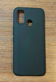 Чохол-накладка на телефон Tecno Spark 7 з мікрофіброю чорного кольору