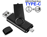 Поворотная флешка USB + Type-C для ПК и смартфонов флешка 64GB