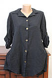 Блузка жіноча льон гудзики, фото 2