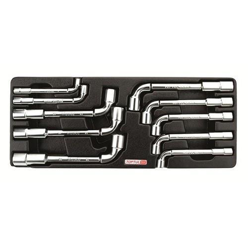 Набір торцевих ключів 8-19 мм 10 шт Г-подібний у ложементі TOPTUL GAAT1002