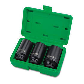 Набір довгих ударних головок 1/2" 30, 32, 36мм 3шт 12-гранні TOPTUL GDAI0303