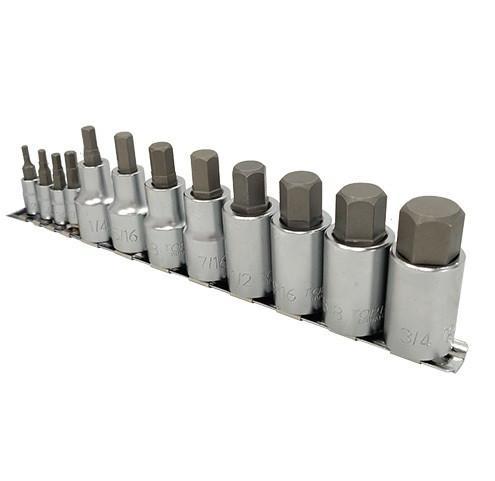 Набір головок-біт 12шт шестигранників дюймових TOPTUL GAAQ1208