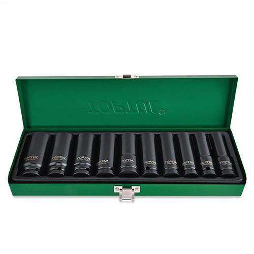 Набір головок дюймових ударних довгих TOPTUL 1/2" 7/16-1" 10ед. GEAD1002