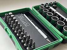 Набір біт і головок із тріскачкою TOPTUL 1/4" 41ед. (12-гр.) GADW4502, фото 6