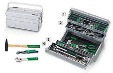 Набір інструментів 65 од 1/2" переносний ящик з інструментом 5 секцій TOPTUL GCAZ0003, фото 2