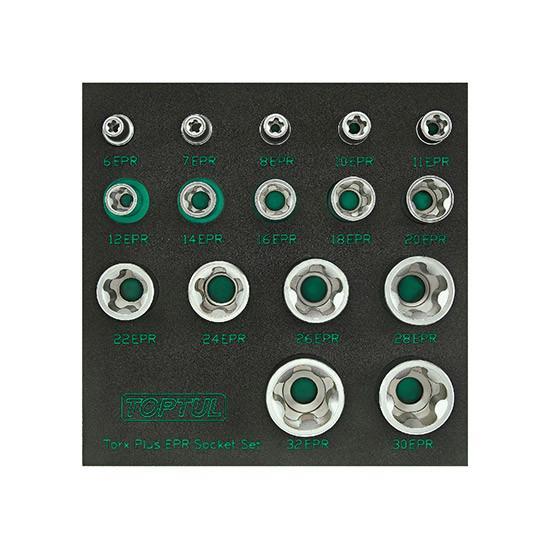 Набір головок Torx Plus EPR 6-32 (5-гранні) 16шт для Тесла TOPTUL GABF1601
