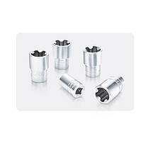 Набір головок Torx Plus EPR 6-32 (5-гранні) 16шт для Тесла TOPTUL GABF1601, фото 3
