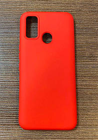 Чохол-накладка на телефон Tecno Spark 7 з мікрофіброю червоного кольору