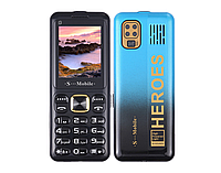 S-Mobile W23 Телефон кнопочный, черный (microUSB, фонарик, FM-радио, bluetooth)