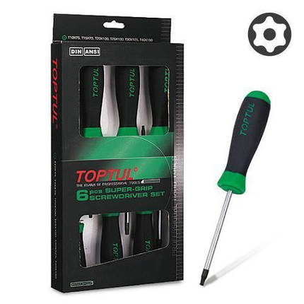 Набір викруток TORX з отвором T10-T40 6 од.TOPTUL GAAE0610, фото 1