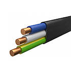 Кабель мідний ВВГнгLS(гд) 3х1.5 кв.мм плаский ГАЛ-КАТ [59224EK-1C] жорсткий трижильний-однодротовий