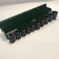 Набір ударних головок 1/2" 10-24 мм 10шт TOPTUL GDAD1001, фото 5