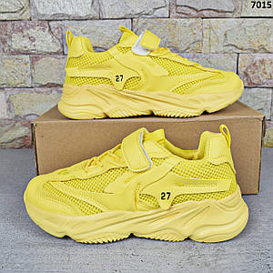 Кросівки дитячі для дівчинки Kimbo-o, Жовті кросівки на пінковій підошві 35