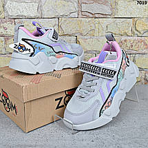 Кросівки дитячі для дівчинки Zoom Kids Туреччина, Сірі кросівки на пінковій підошві, фото 4