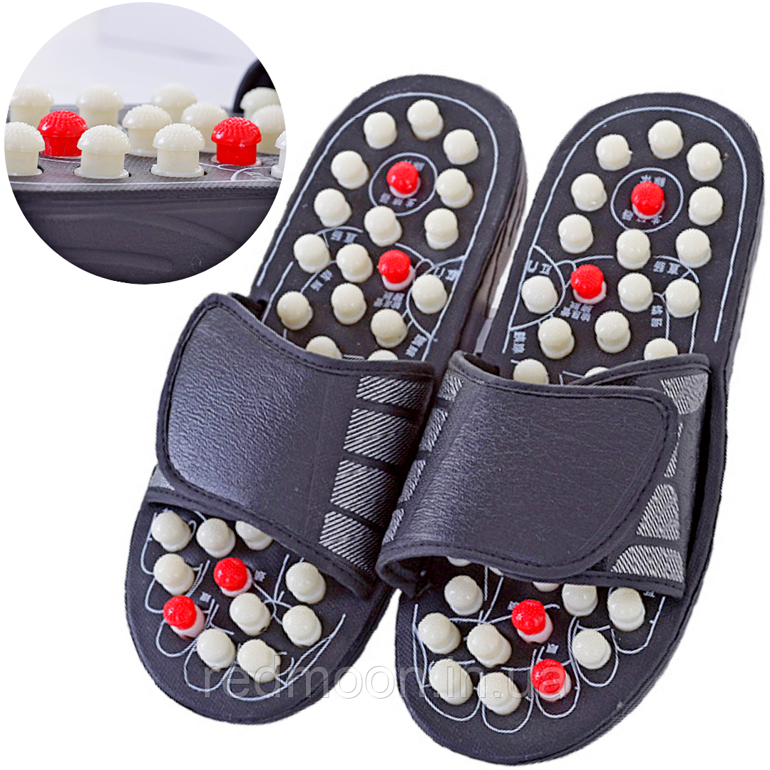 Масажні капці 38-39р, Massage Slipper NJ-498 / Тапочки для масажу ніг / Капці з шипами, фото 1