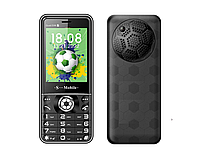S-Mobile FIFA2022 Телефон кнопочный, черный (microUSB, фонарик, FM-радио, bluetooth)