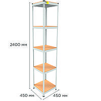 Металлический стеллаж MRL-2400 ( 450x450) белый/черный