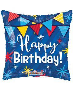 Каleidoscope 18" Happy birthday З Днем народження фольгована куля - В УП