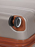 Валіза велика L шампань 76х49х28(+5)см/110л/4.3кг/Worldline 629, фото 9
