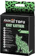 Соевый наполнитель AnimAll Tofu ТОФУ Green Tea с ароматом зеленого чая, для кошек, 10 литров (4,66 кг)