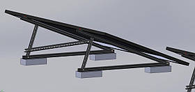 Комплект кріплень на дах для баластної системи з оцинкованого профілю