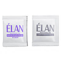 Elan Гель-краска с окислителем для бровей и ресниц 01 черный в саше, 5+5 г