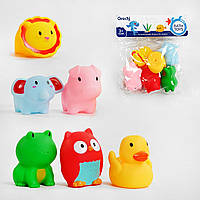 Набір гумових іграшок для ванної T 1206 6 тварин, у пакеті