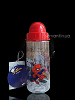 Дитяча пляшка для води напоїв 500ml з трубочкою Спайдермен Marvel.