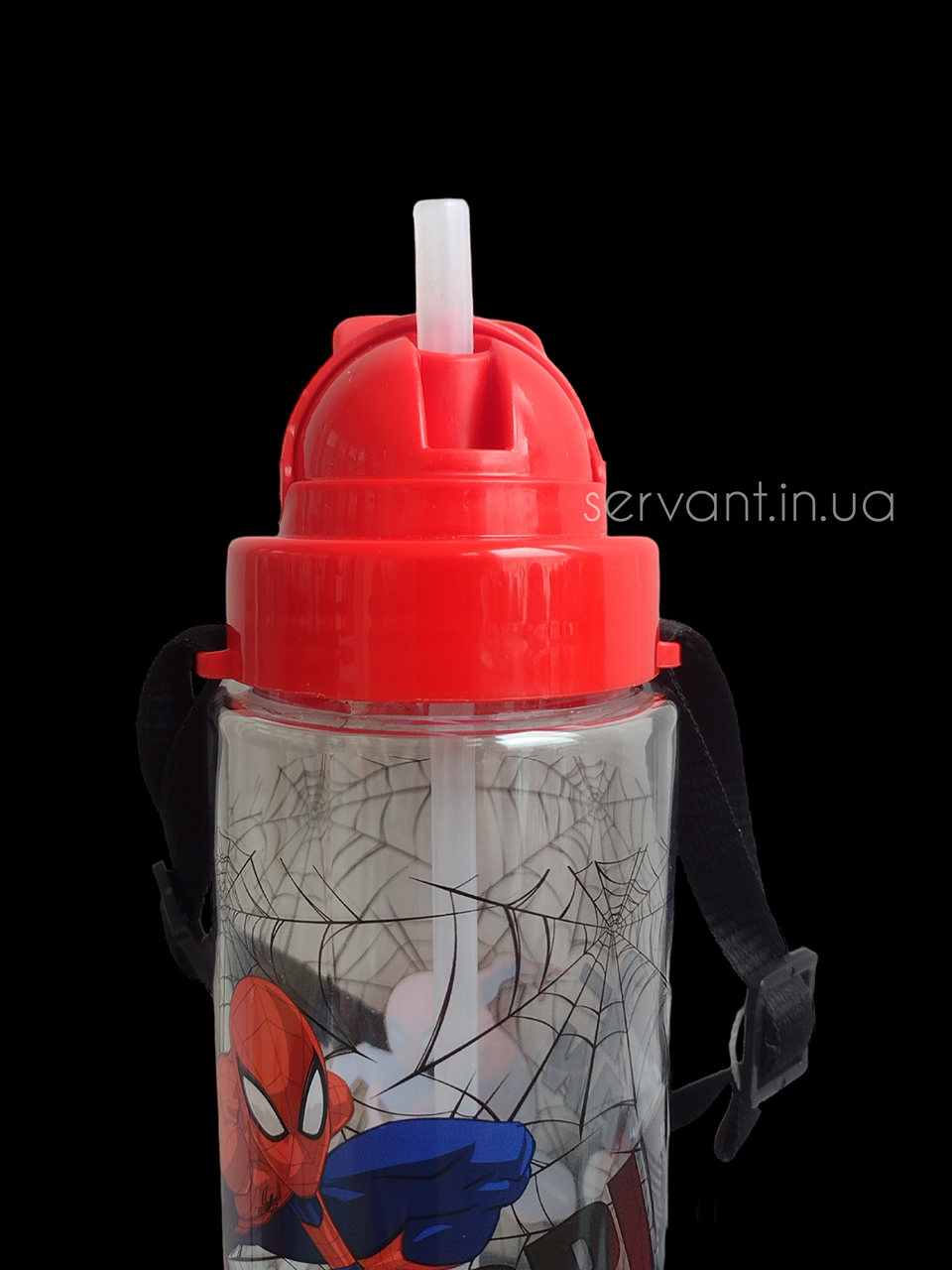 Дитяча пляшка для води напоїв 500ml з трубочкою Спайдермен Marvel. - фото 3 - id-p1831678305