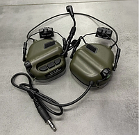 Наушники тактические Earmor M32H активные с креплением на шлем съёмным микрофоном NRR 22 Наушники для стрельбы