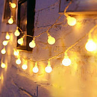 YoTelim Globe String Lights Акумуляторне світло тепле біле, водонепроникне 2 шт.