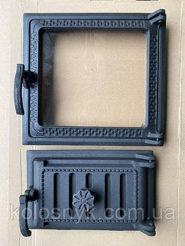 Купить Дверца для печи и барбекю 270х290мм, печная дверца со стеклом ...