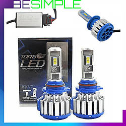 Комплект автомобільних LED ламп T1-H7, 2 шт. / Світлодіодні лампи з активним охолодженням для фар автомобіля