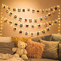 Світлодіодні фотокліпи Fairy Lights для прикрашання кімнати, 5 м 50 LED DIY Fairy Lights