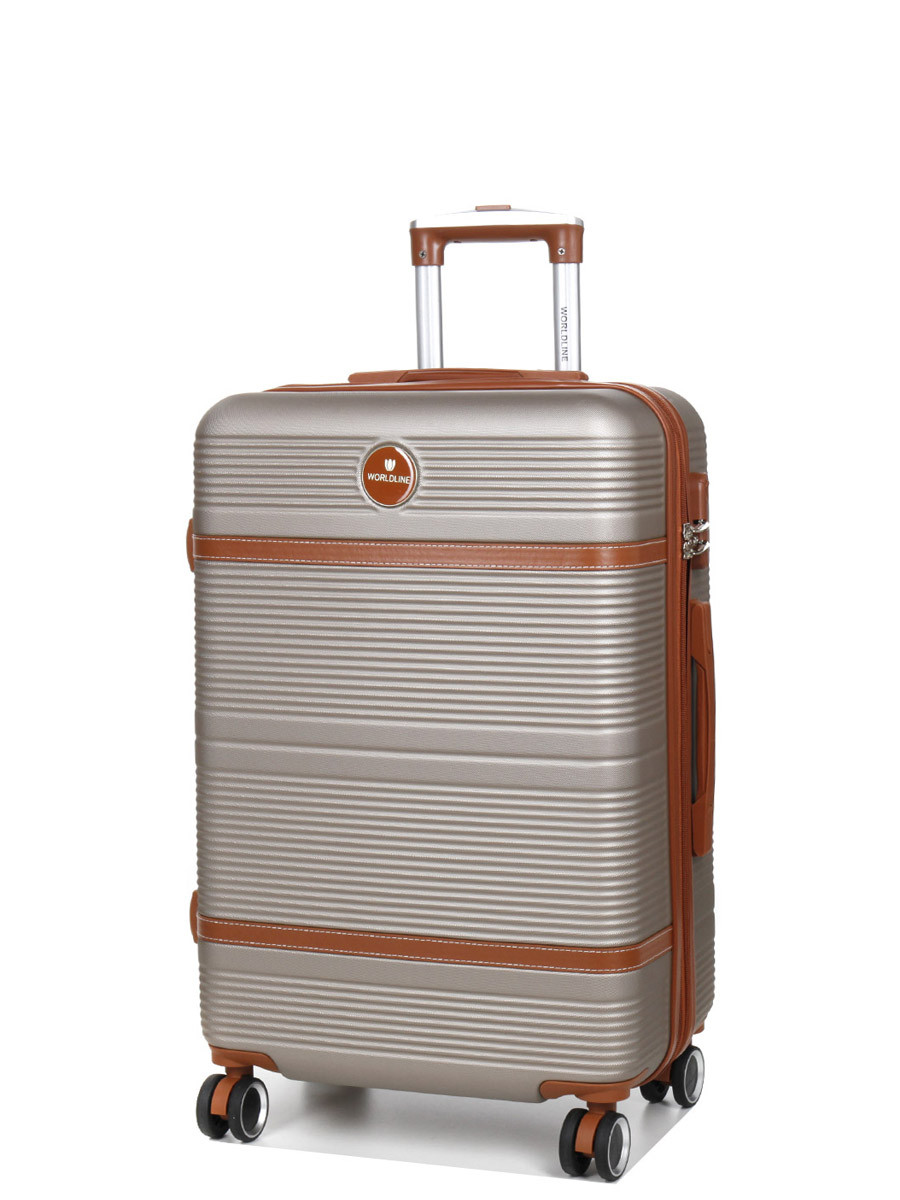 Валіза середня M шампань 66х42х25(+5)см/74л/3.6кг/Worldline 629, фото 1
