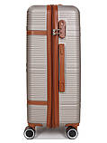 Валіза середня M шампань 66х42х25(+5)см/74л/3.6кг/Worldline 629, фото 4