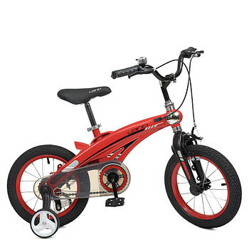 Велосипед дитячий двоколісний 12 дюймів магнієва рама з дзвінком D&T Lanq Projective WLN1239D-T-3 Червоний