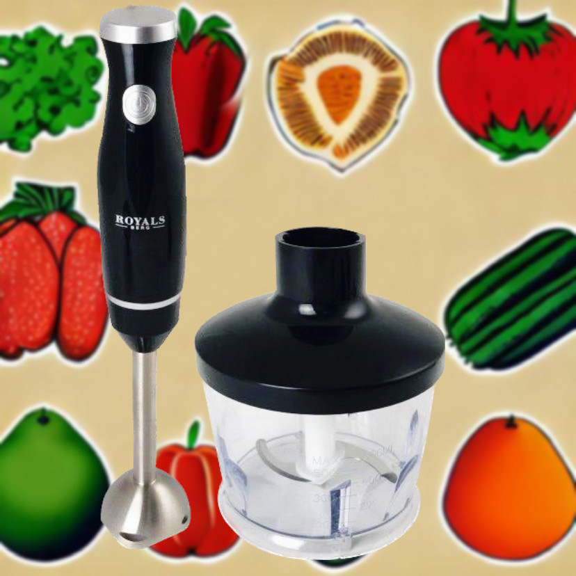 Блендер заглибний 3 в 1 Blender Set 500W ⁇ Багатофункціональний блендер Подрібнювач продуктів чорний