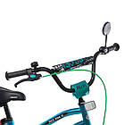 Дитячий двоколісний велосипед із підніжкою та дзеркалом 20 дюймів Profi Urban Y20253S-1 Бірюзовий, фото 4
