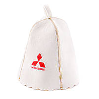 Банная шапка Luxyart "Mitsubishi", натуральный войлок, белый (LA-189) kr