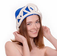 Банная шапка Luxyart "Снежная королева", искусственный фетр, синий (LA-432) kr